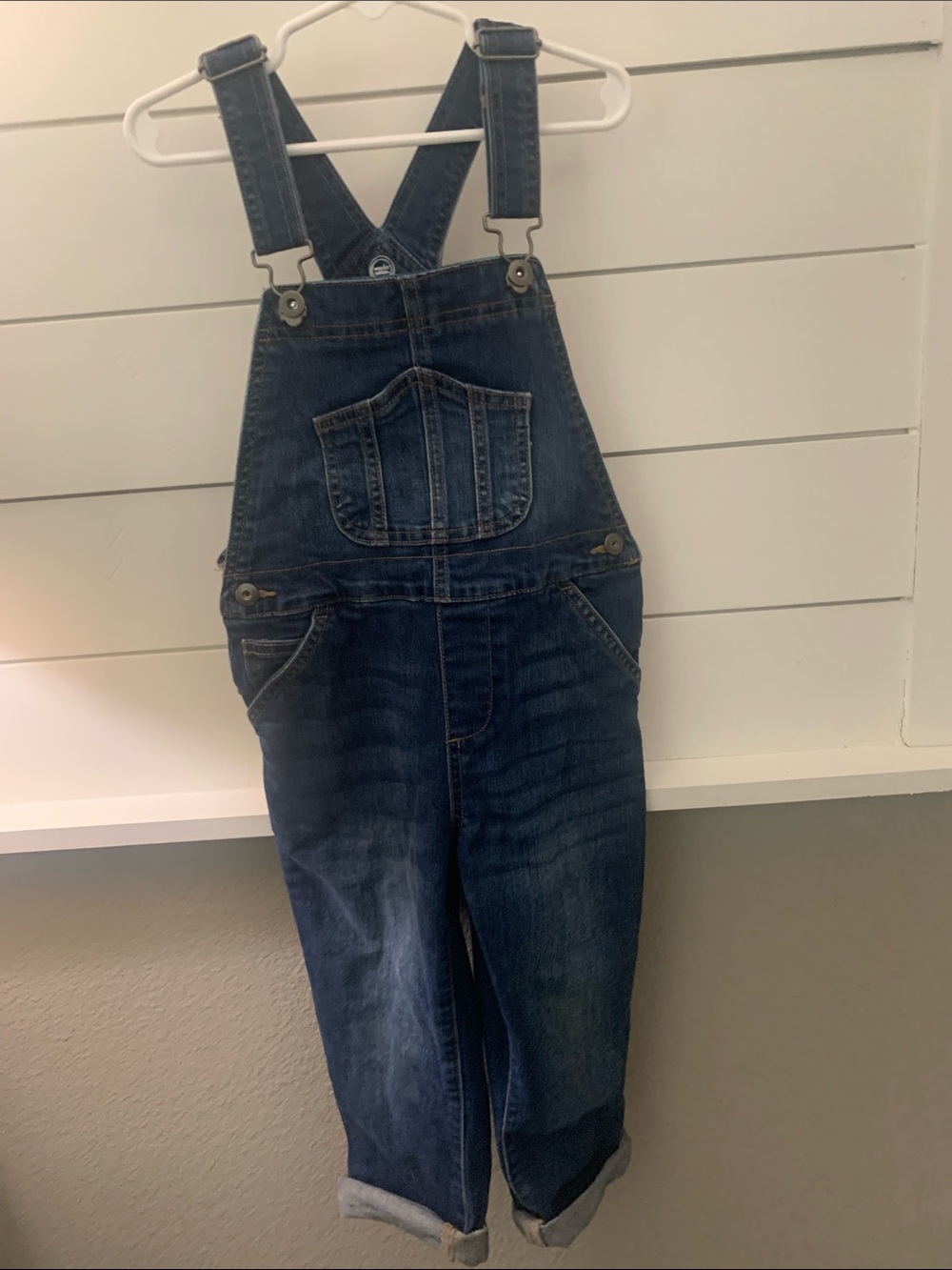 wonder nation Dark Blue Denim Overalls for Kids